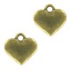 Metal charm Heart 12x11mm Bronze